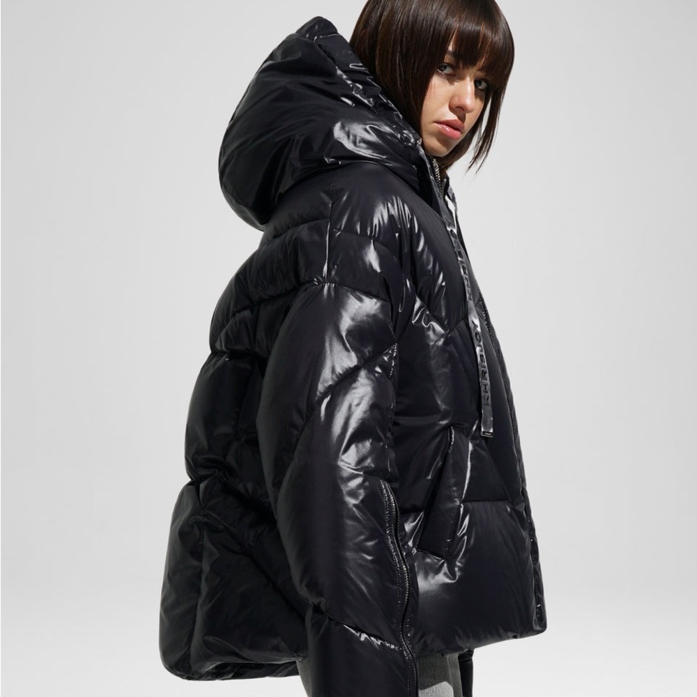 Khrisjoy iconic shiny black puffer